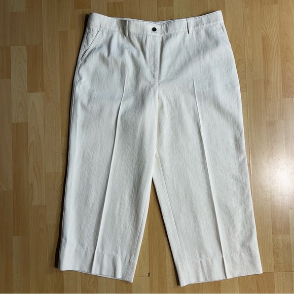 Akris Punto Chiara Crop Wide Leg Trouser Cashew 18 - Picture 2 of 16